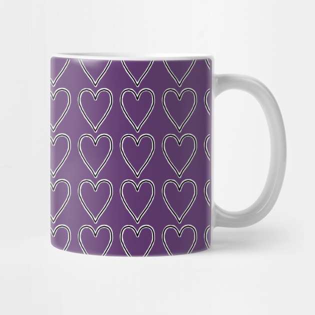 Heart Line Pattern Valentines Day by ellenhenryart